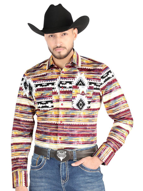 El General - Casual Long Sleeve Shirt - Brown 44487 - BELLEZA'S - El General - Casual Long Sleeve Shirt - Brown 44487 - Men's Shirt - 04448701