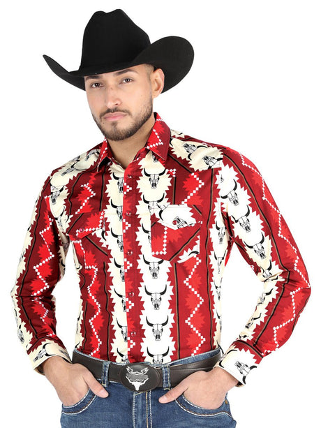 El General - Casual Long Sleeve Shirt - Burgundy 44490 - BELLEZA'S - El General - Casual Long Sleeve Shirt - Burgundy 44490 - Men's Shirt - 04449001