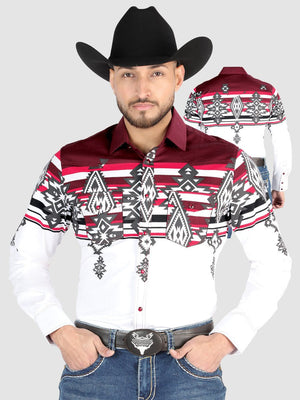 El General - Casual Long Sleeve Shirt - Burgundy 44497 - BELLEZA'S - El General - Casual Long Sleeve Shirt - Burgundy 44497 - Men's Shirt - 04449701
