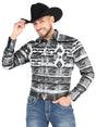 El General - Casual Long Sleeve Shirt - Gray 44488 - BELLEZA'S - El General - Casual Long Sleeve Shirt - Gray 44488 - Men's Shirt - 04448801