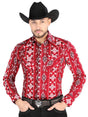 El General - Casual Long Sleeve Shirt - Red 44504 - BELLEZA'S - El General - Casual Long Sleeve Shirt - Red 44504 - Men's Shirt - 04450401