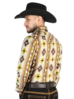 El General - Casual Long Sleeve Shirt - Taupe 44471 - BELLEZA'S - El General - Casual Long Sleeve Shirt - Taupe 44471 - CABALLERO - 04447101