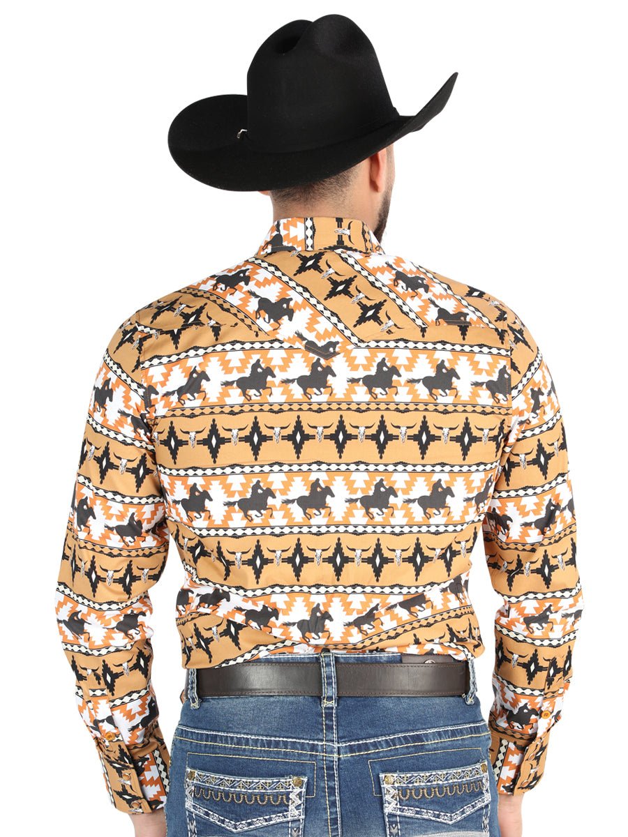 El General - Casual Long - Sleeve Shirt - Taupe 44477 - BELLEZA'S - El General - Casual Long - Sleeve Shirt - Taupe 44477 - Men's Shirt - 04447701