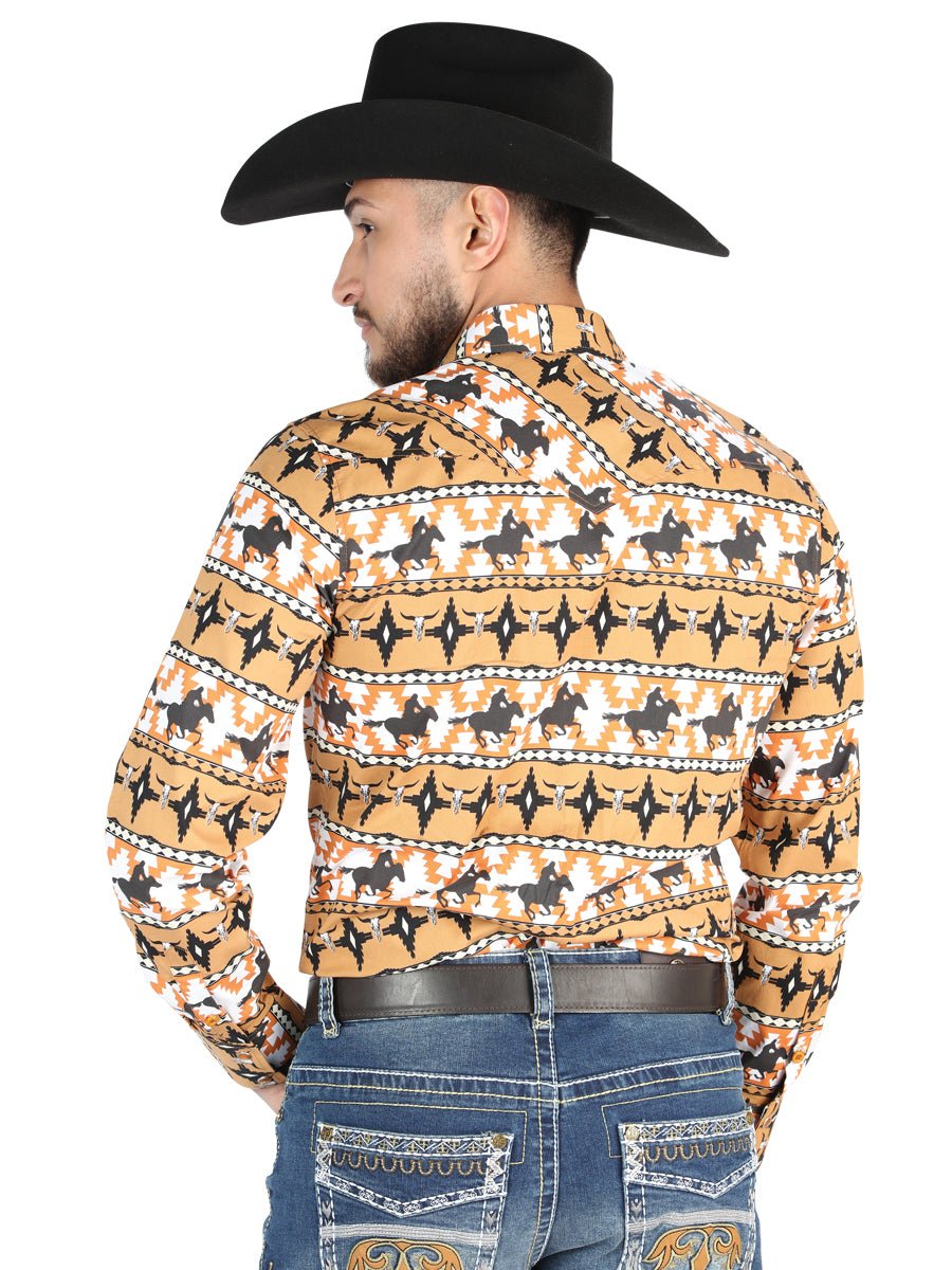 El General - Casual Long - Sleeve Shirt - Taupe 44477 - BELLEZA'S - El General - Casual Long - Sleeve Shirt - Taupe 44477 - Men's Shirt - 04447701