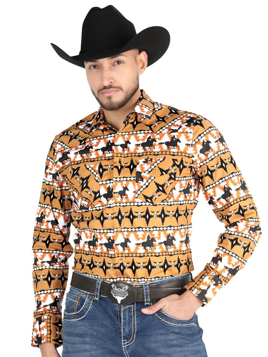 El General - Casual Long - Sleeve Shirt - Taupe 44477 - BELLEZA'S - El General - Casual Long - Sleeve Shirt - Taupe 44477 - Men's Shirt - 04447701