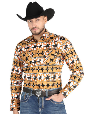 El General - Casual Long - Sleeve Shirt - Taupe 44477 - BELLEZA'S - El General - Casual Long - Sleeve Shirt - Taupe 44477 - Men's Shirt - 04447701