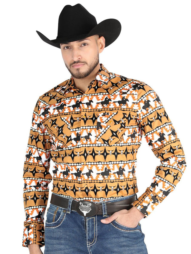 El General - Casual Long - Sleeve Shirt - Taupe 44477 - BELLEZA'S - El General - Casual Long - Sleeve Shirt - Taupe 44477 - Men's Shirt - 04447701