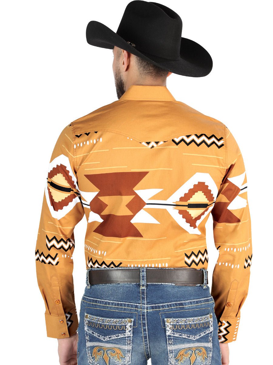 El General - Casual Long Sleeve Shirt - Taupe 44499 - BELLEZA'S - El General - Casual Long Sleeve Shirt - Taupe 44499 - Men's Shirt - 04449901