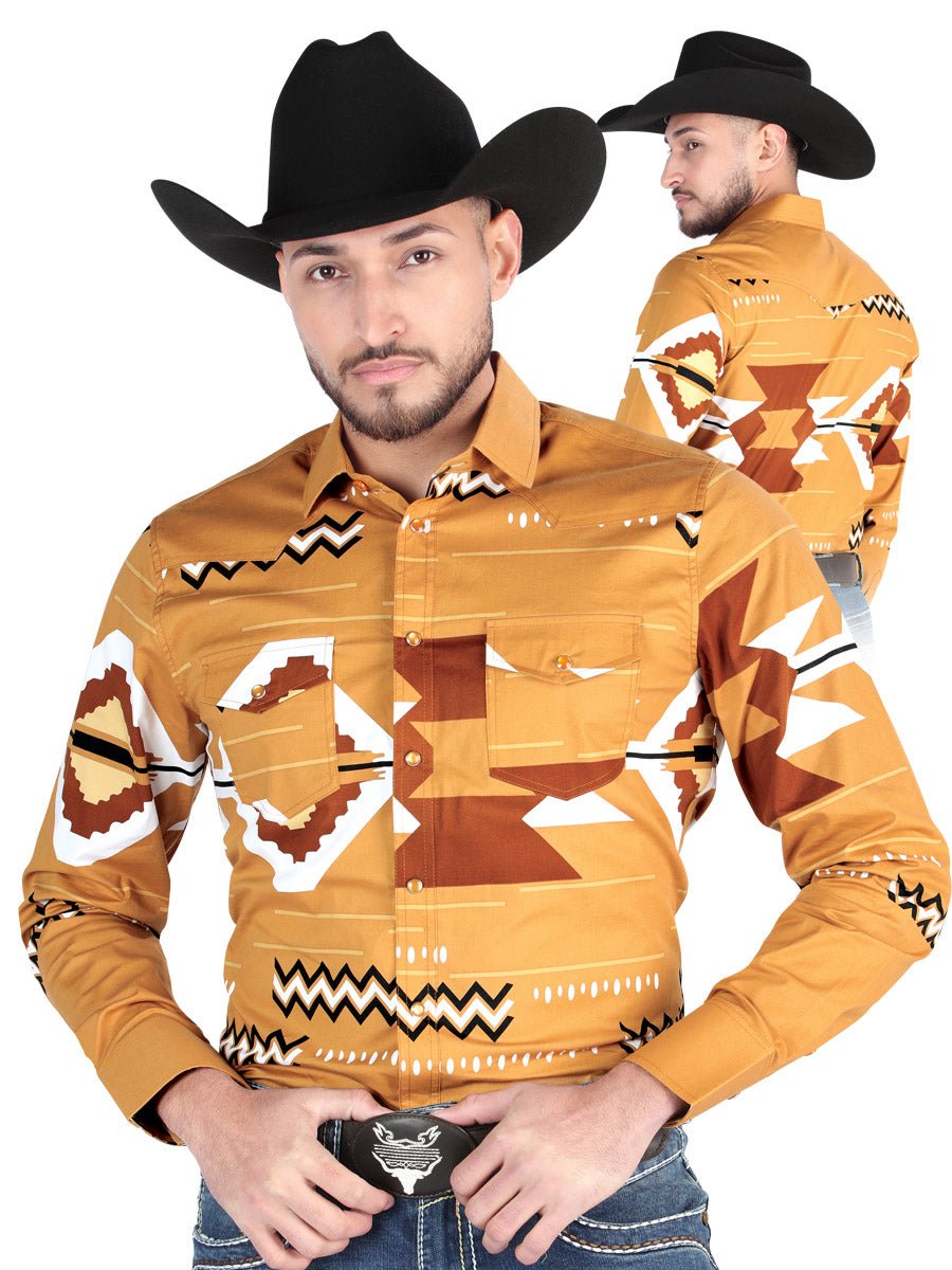 El General - Casual Long Sleeve Shirt - Taupe 44499 - BELLEZA'S - El General - Casual Long Sleeve Shirt - Taupe 44499 - Men's Shirt - 04449901