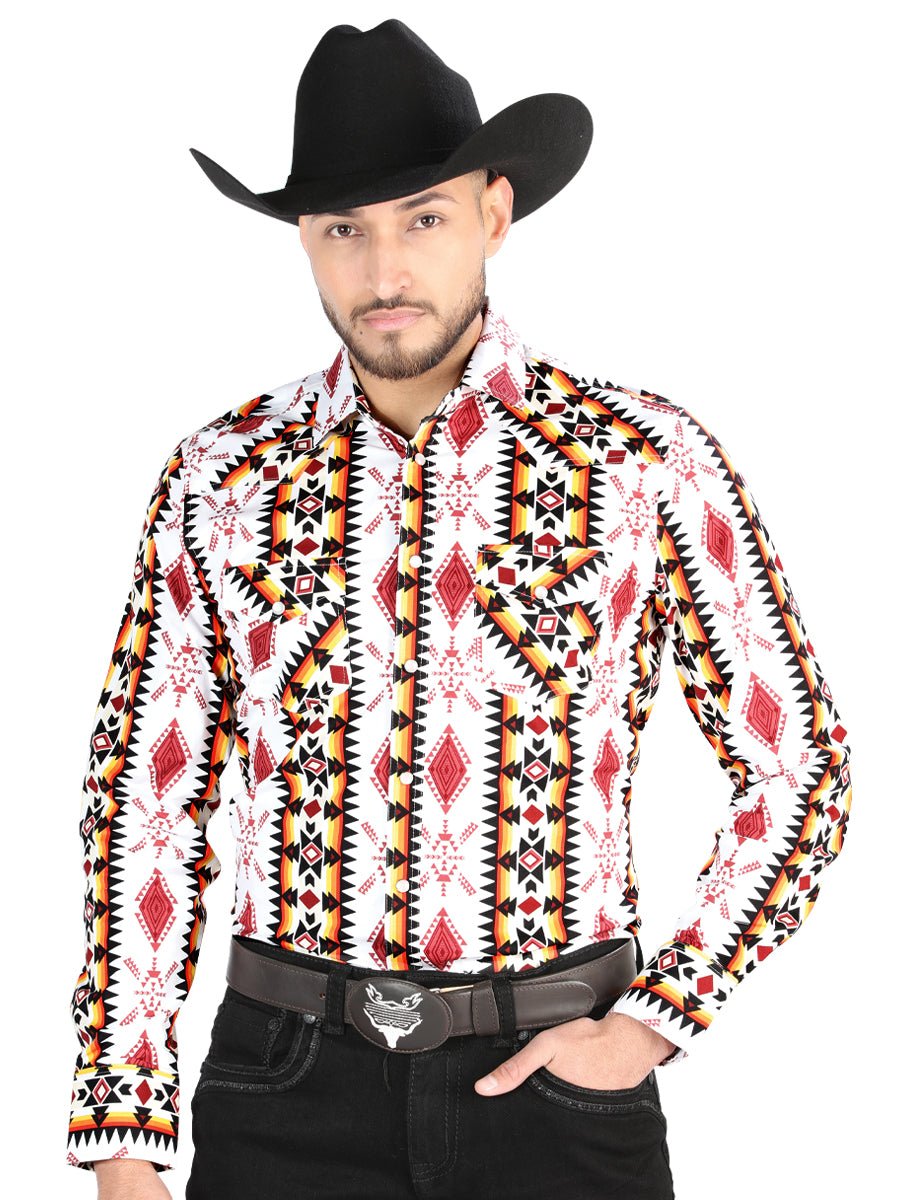 El General - Casual Long Sleeve Shirt - White 44502 - BELLEZA'S - El General - Casual Long Sleeve Shirt - White 44502 - Men's Shirt - 04450201