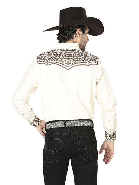 El General Embroidery Western Shirt Beige/Gold 43303 - BELLEZA'S - El General Embroidery Western Shirt Beige/Gold 43303 - CABALLERO - 04330301