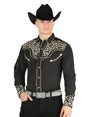 El General Embroidery Western Shirt Black/Gold 44195 - BELLEZA'S - El General Embroidery Western Shirt Black/Gold 44195 - CABALLERO - 04419501