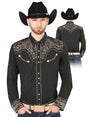 El General Embroidery Western Shirt Black/Gold 44198 - BELLEZA'S - El General Embroidery Western Shirt Black/Gold 44198 - CABALLERO - 04419801