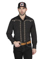 El General Embroidery Western Shirt Black/Gold 44200 - BELLEZA'S - El General Embroidery Western Shirt Black/Gold 44200 - CABALLERO - 04420001