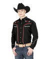 El General Embroidery Western Shirt Black/Red 43293 - BELLEZA'S - El General Embroidery Western Shirt Black/Red 43293 - CABALLERO - 04329301