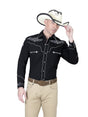El General Embroidery Western Shirt Black/White 40983 - BELLEZA'S - El General Embroidery Western Shirt Black/White 40983 - CABALLERO - 04098301