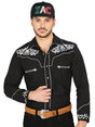 El General Embroidery Western Shirt Black/White 40987 - BELLEZA'S - El General Embroidery Western Shirt Black/White 40987 - CABALLERO - 04098701