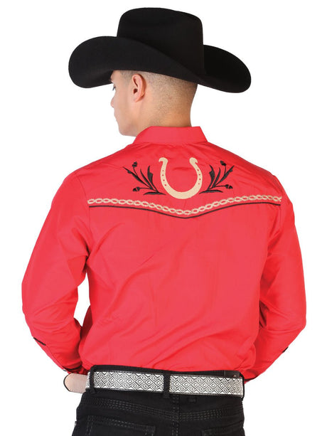 El General Embroidery Western Shirt Red/Black 43294 - BELLEZA'S - El General Embroidery Western Shirt Red/Black 43294 - CABALLERO - 04329401