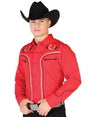 El General Embroidery Western Shirt Red/Black 43294 - BELLEZA'S - El General Embroidery Western Shirt Red/Black 43294 - CABALLERO - 04329401
