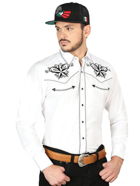 El General Embroidery Western Shirt White/Black 126683 - BELLEZA'S - El General Embroidery Western Shirt White/Black 126683 - CABALLERO - 12668301
