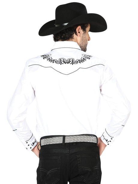 El General Embroidery Western Shirt White/Black 40988 - BELLEZA'S - El General Embroidery Western Shirt White/Black 40988 - CABALLERO - 04098801