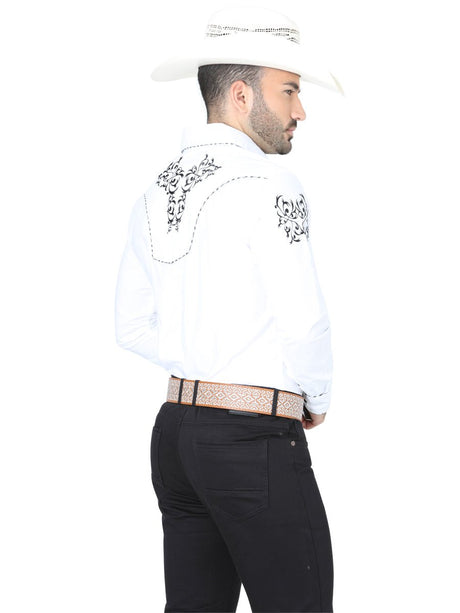 El General Embroidery Western Shirt White/Black 40991 - BELLEZA'S - El General Embroidery Western Shirt White/Black 40991 - CABALLERO - 04099101