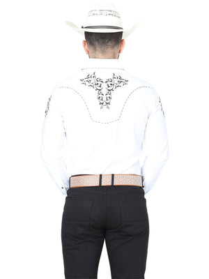 El General Embroidery Western Shirt White/Black 40991 - BELLEZA'S - El General Embroidery Western Shirt White/Black 40991 - CABALLERO - 04099101