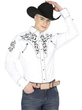 El General Embroidery Western Shirt White/Black 40991 - BELLEZA'S - El General Embroidery Western Shirt White/Black 40991 - CABALLERO - 04099101