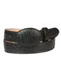 El General Men’s Cowboy Belt Imitation Caiman Belly Leather - Black 44675 - BELLEZA'S - El General Men’s Cowboy Belt Imitation Caiman Belly Leather - Black 44675 - CABALLERO - 04467501