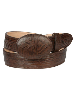 El General Men’s Cowboy Belt Imitation Lizard Leather - Brown 44678 - BELLEZA'S - El General Men’s Cowboy Belt Imitation Lizard Leather - Brown 44678 - CABALLERO - 04467801