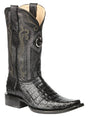 El General Men's Exotic Caiman Belly Cowboy Boots - Black 45078 - BELLEZA'S - El General Men's Exotic Caiman Belly Cowboy Boots - Black 45078 - CABALLERO - 04507801