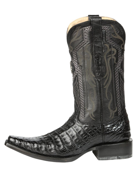 El General Men's Exotic Caiman Belly Cowboy Boots - Black 45078 - BELLEZA'S - El General Men's Exotic Caiman Belly Cowboy Boots - Black 45078 - CABALLERO - 04507801
