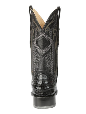 El General Men's Exotic Caiman Belly Cowboy Boots - Black 45078 - BELLEZA'S - El General Men's Exotic Caiman Belly Cowboy Boots - Black 45078 - CABALLERO - 04507801