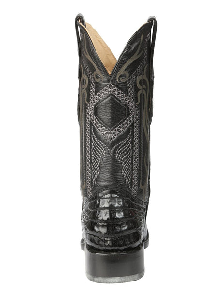 El General Men's Exotic Caiman Belly Cowboy Boots - Black 45078 - BELLEZA'S - El General Men's Exotic Caiman Belly Cowboy Boots - Black 45078 - CABALLERO - 04507801