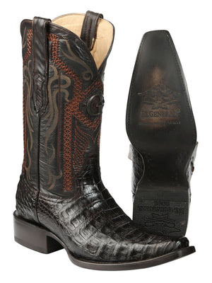 El General Men's Exotic Caiman Belly Cowboy Boots - Brown 45079 - BELLEZA'S - El General Men's Exotic Caiman Belly Cowboy Boots - Brown 45079 - CABALLERO - 04507901