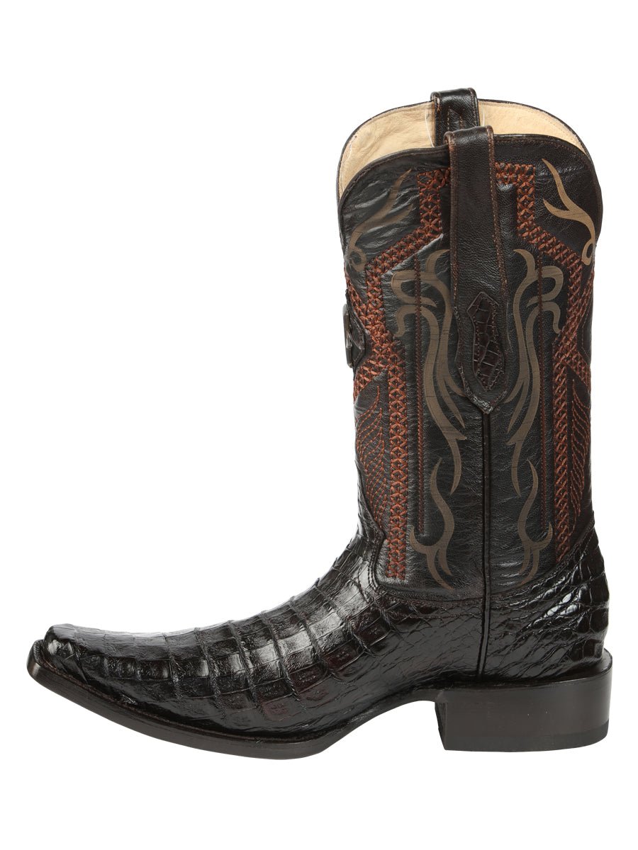 El General Men's Exotic Caiman Belly Cowboy Boots - Brown 45079 - BELLEZA'S - El General Men's Exotic Caiman Belly Cowboy Boots - Brown 45079 - CABALLERO - 04507901
