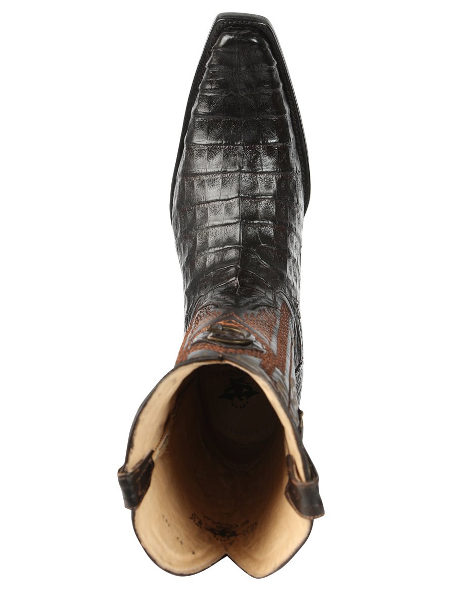 El General Men's Exotic Caiman Belly Cowboy Boots - Brown 45079 - BELLEZA'S - El General Men's Exotic Caiman Belly Cowboy Boots - Brown 45079 - CABALLERO - 04507901