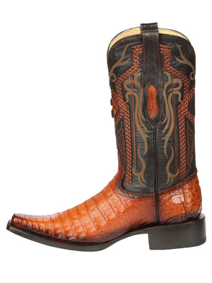 El General Men's Exotic Caiman Belly Cowboy Boots - Cognac 45080 - BELLEZA'S - El General Men's Exotic Caiman Belly Cowboy Boots - Cognac 45080 - CABALLERO - 04508001