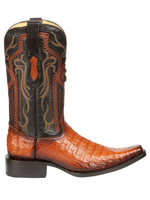 El General Men's Exotic Caiman Belly Cowboy Boots - Cognac 45080 - BELLEZA'S - El General Men's Exotic Caiman Belly Cowboy Boots - Cognac 45080 - CABALLERO - 04508001