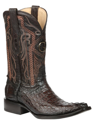 El General Men's Exotic Caiman Nuca Cowboy Boots - Brown 45082 - BELLEZA'S - El General Men's Exotic Caiman Nuca Cowboy Boots - Brown 45082 - CABALLERO - 04508201