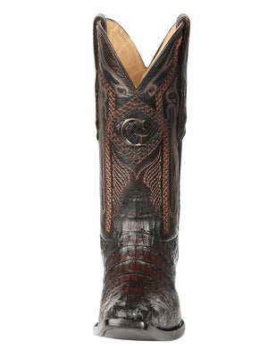 El General Men's Exotic Caiman Nuca Cowboy Boots - Brown 45082 - BELLEZA'S - El General Men's Exotic Caiman Nuca Cowboy Boots - Brown 45082 - CABALLERO - 04508201