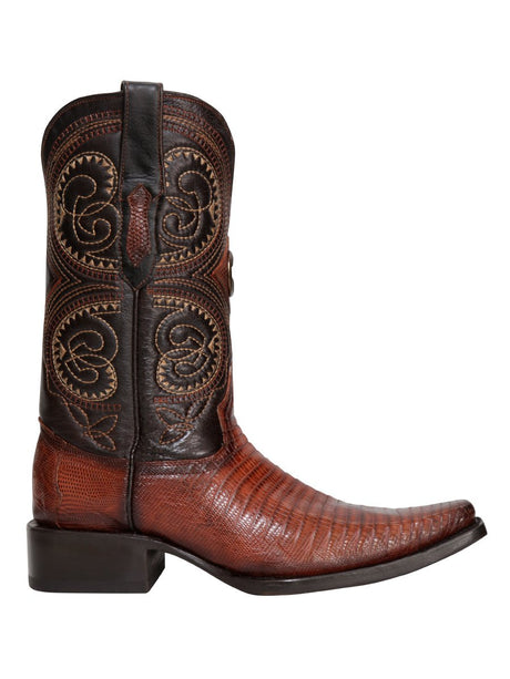 El General Men's Exotic Lizard Cowboy Boots - Cognac 45074 - BELLEZA'S - El General Men's Exotic Lizard Cowboy Boots - Cognac 45074 - CABALLERO - 04507401