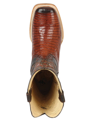 El General Men's Exotic Lizard Rodeo Cowboy Boots - Cognac 45071 - BELLEZA'S - El General Men's Exotic Lizard Rodeo Cowboy Boots - Cognac 45071 - CABALLERO - 04507101