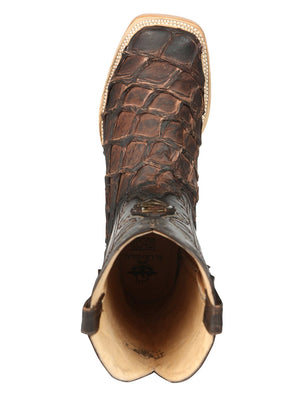El General Men's Exotic Monster Fish Rodeo Cowboy Boots - Brown 45084 - BELLEZA'S - El General Men's Exotic Monster Fish Rodeo Cowboy Boots - Brown 45084 - CABALLERO - 04508401