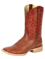 El General Men's Exotic Ostrich Belly Western Boots - Brandy 43517 - BELLEZA'S - El General Men's Exotic Ostrich Belly Western Boots - Brandy 43517 - CABALLERO - 04351701