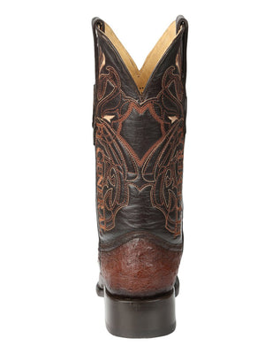 El General Men's Exotic Ostrich Leather Cowboy Boots - Brown 45076 - BELLEZA'S - El General Men's Exotic Ostrich Leather Cowboy Boots - Brown 45076 - CABALLERO - 04507601