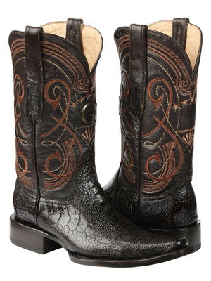 El General Men's Exotic Ostrich Leg Cowboy Boots - Brown 45068 - BELLEZA'S - El General Men's Exotic Ostrich Leg Cowboy Boots - Brown 45068 - CABALLERO - 04506801