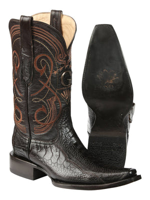 El General Men's Exotic Ostrich Leg Cowboy Boots - Brown 45068 - BELLEZA'S - El General Men's Exotic Ostrich Leg Cowboy Boots - Brown 45068 - CABALLERO - 04506801