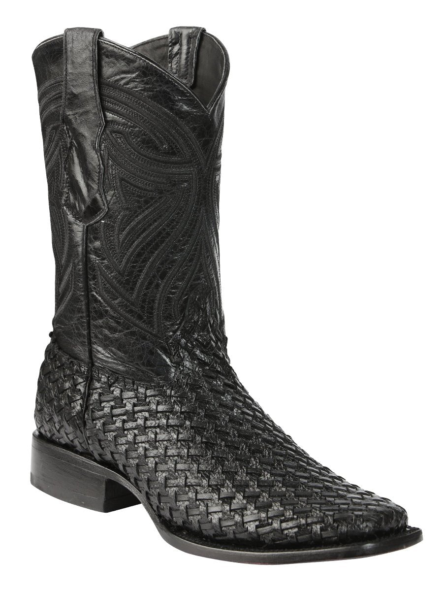 El General Men’s Leather Rodeo Boots Petatillo - Black 45096 - BELLEZA'S - El General Men’s Leather Rodeo Boots Petatillo - Black 45096 - CABALLERO - 04509601
