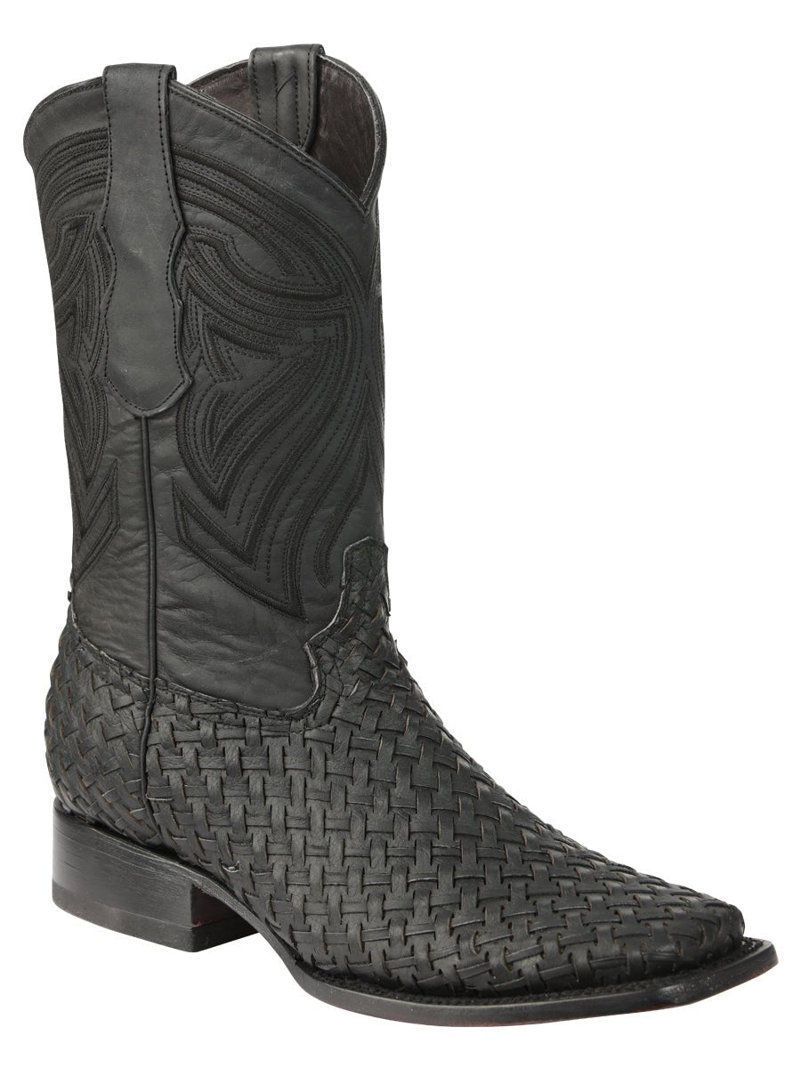 El General Men’s Leather Rodeo Boots Petatillo - Black 45400 - BELLEZA'S - El General Men’s Leather Rodeo Boots Petatillo - Black 45400 - Men's Boot - 04540001